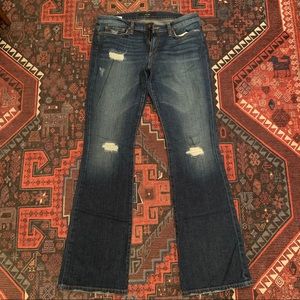 Joe’s Rocker distressed flare jeans